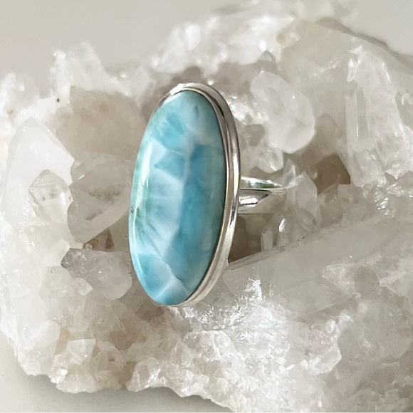 Sterling silver Larimar ring - Picture 10 of 10